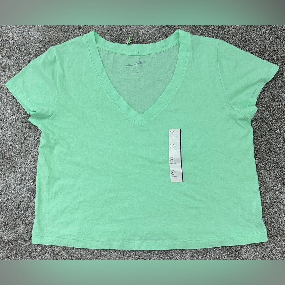 Universal Thread Cropped T-Shirt Set 100% cotton V-neck Size XL pack of 3 - Picture 10 of 11